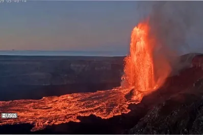 Feroz erupción del volcán Kilauea encendió las alarmas por fragmentos de vidrio