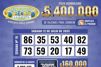 Los Números de Oro de LA GACETA del 12 de julio de 2025