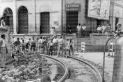 Recuerdos fotográficos: Los arreglos de la red de los tranvías, en 1957