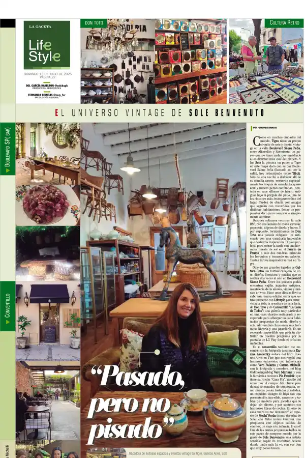 “Pasado pero no pisado”: El universo vintage de Sole Benvenuto