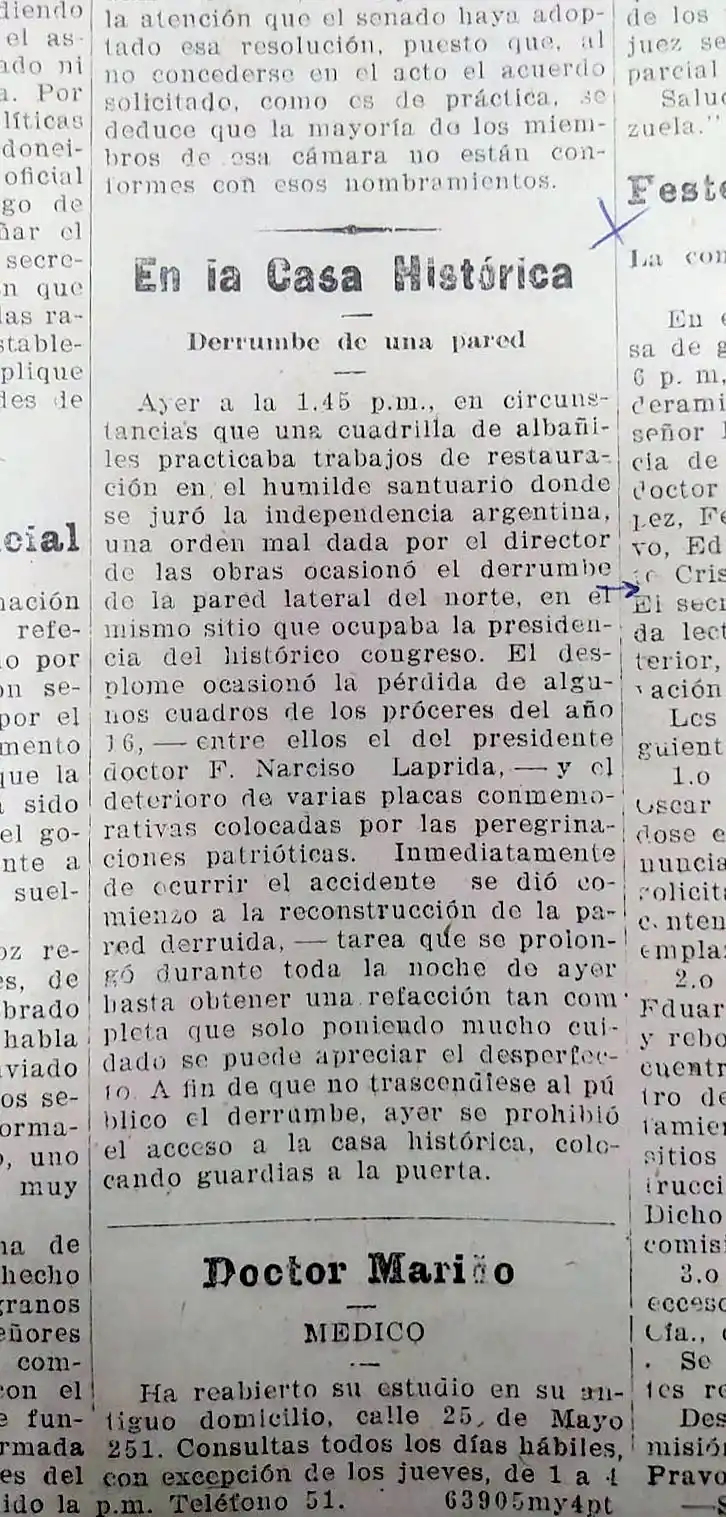Un secreto de la Casa Histórica sale a la luz después de 109 años