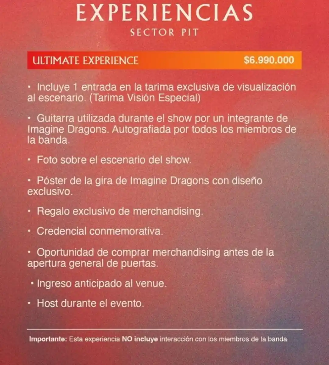 IMAGINE DRAGONS EN ARGENTINA. Los detalles de la entrada 