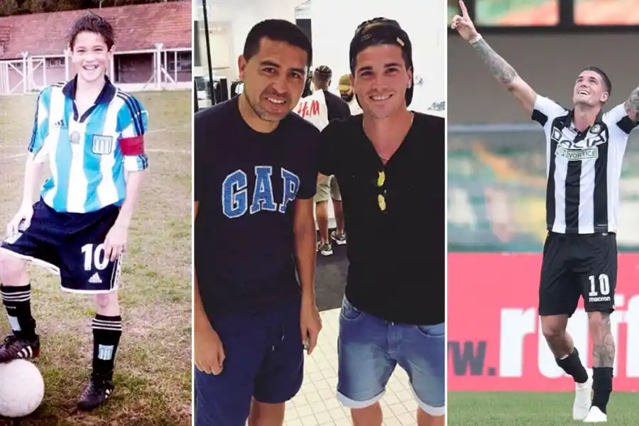 MOMENTOS. En Racing, con Riquelme y siendo el 10 de Udinese de Italia.