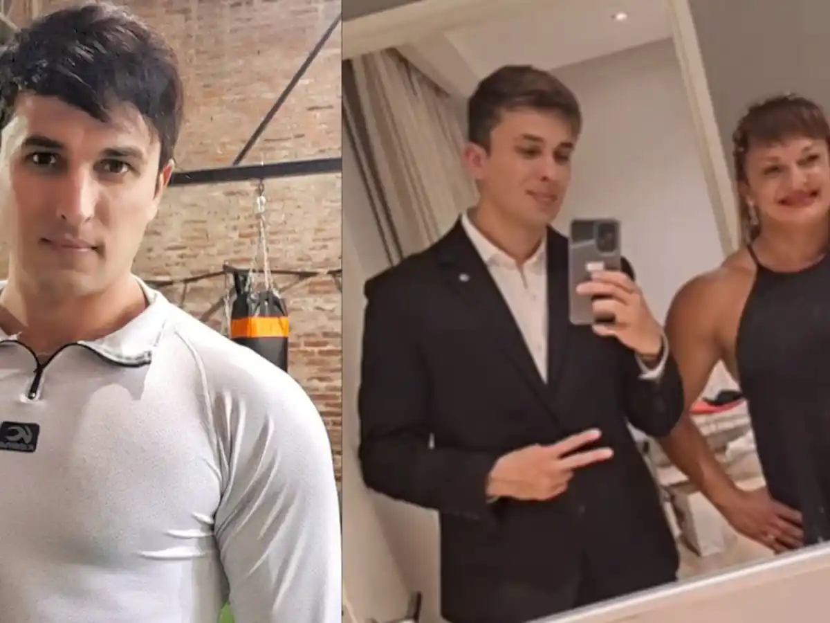 Locomotora Oliveras junto a sus dos hijos, Alexis y Alejandro.