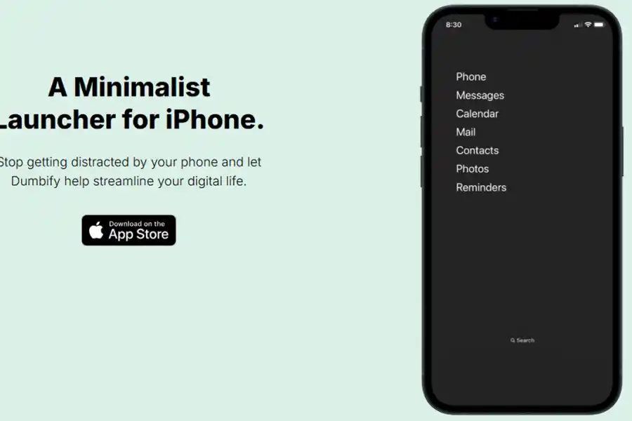 DUMBIFY. La aplicación disponible tanto en Android como iOS, permite lograr un celular minimalista. / DUMBIFY