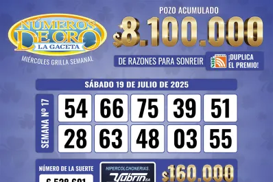 Los Números de Oro de LA GACETA del 19 de julio de 2025