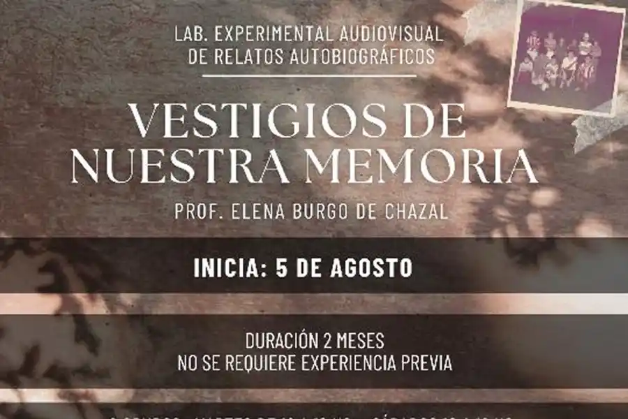 CINE DESDE LOS RECUERDOS. Nace un laboratorio audiovisual para transformar memorias en cortos. / ENTE CULTURAL