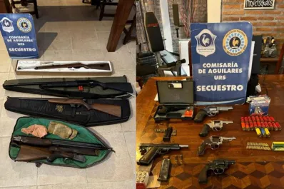 Violencia, amenazas y armas: allanamientos en Aguilares terminaron con el secuestro de un arsenal
