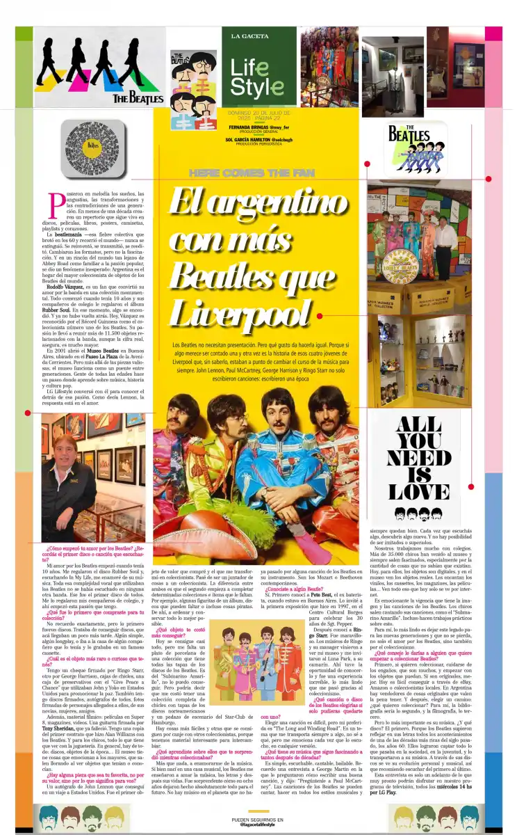 Rodolfo Vázquez: el mayor coleccionista de los Beatles del mundo