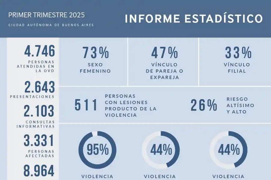 Alarmante informe sobre violencia doméstica: crecieron las denuncias y el 73 % corresponde a mujeres
