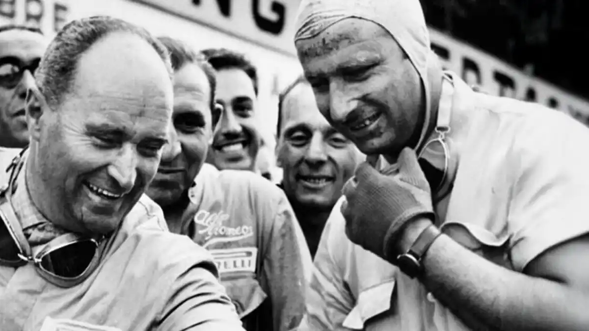 Juan Manuel Fangio el primer ganador en el circuito belga. 