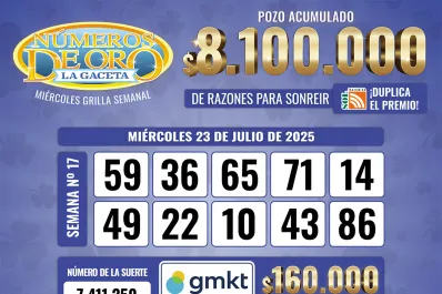 Los Números de Oro de LA GACETA del 23 de julio de 2025