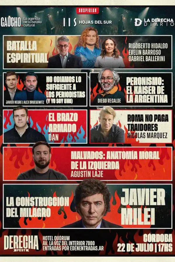 Córdoba es sede de La Derecha Fest, con el cierre de Javier Milei y la cúpula libertaria