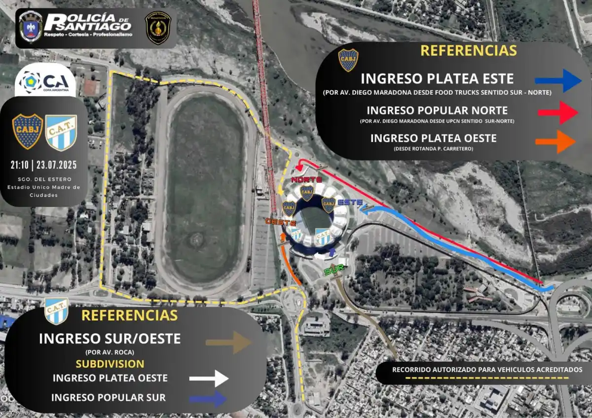 Copa Argentina: ¿cuáles son los accesos al Madre de Ciudades para el partido entre Atlético Tucumán y Boca?