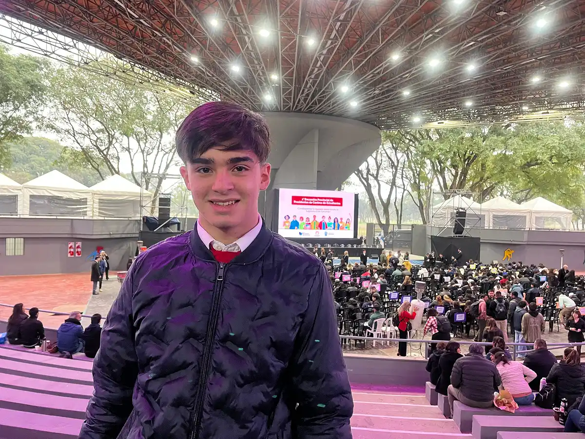 LIDERAZGO. Francisco Isa, del Instituto San José de Calasanz en Aguilares, contó cómo creó su lista para representar a sus compañeros y generar propuestas que unan a los estudiantes.