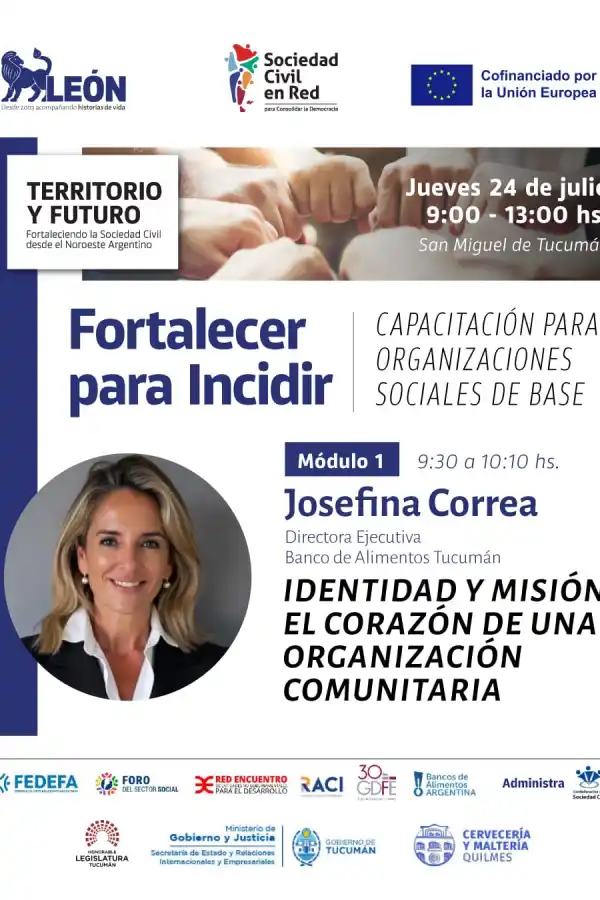 Fundación León invita a una jornada para fortalecer a las organizaciones sociales del NOA