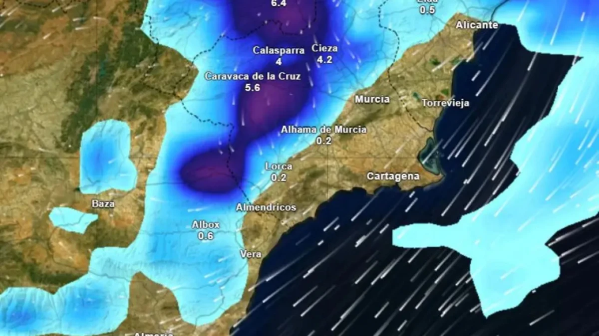 Murcia activa alertas por tormentas severas: granizo de gran tamaño, lluvias intensas y olas de hasta 3 metros