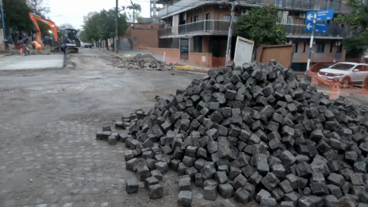 Trabajos en calle Entre Ríos. LA GACETA 