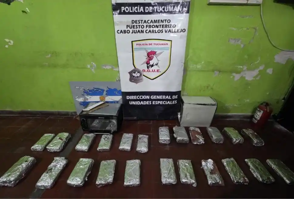 SECUESTRO. Hallan 17 kg de marihuana ocultos en electrodomésticos.