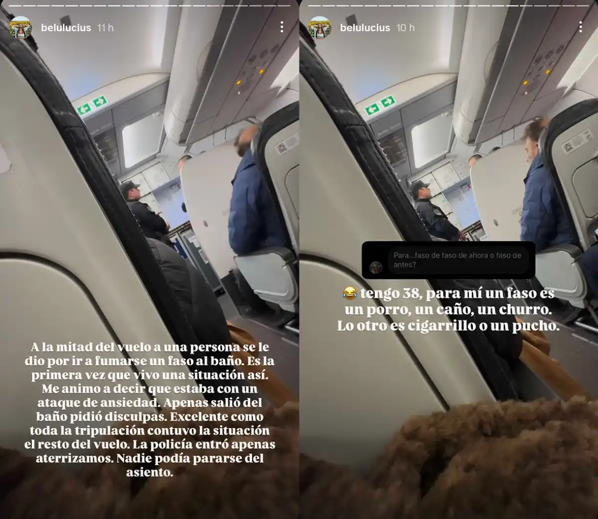 La policía registró el avión en el que Belu Lucius llegó a Tucumán