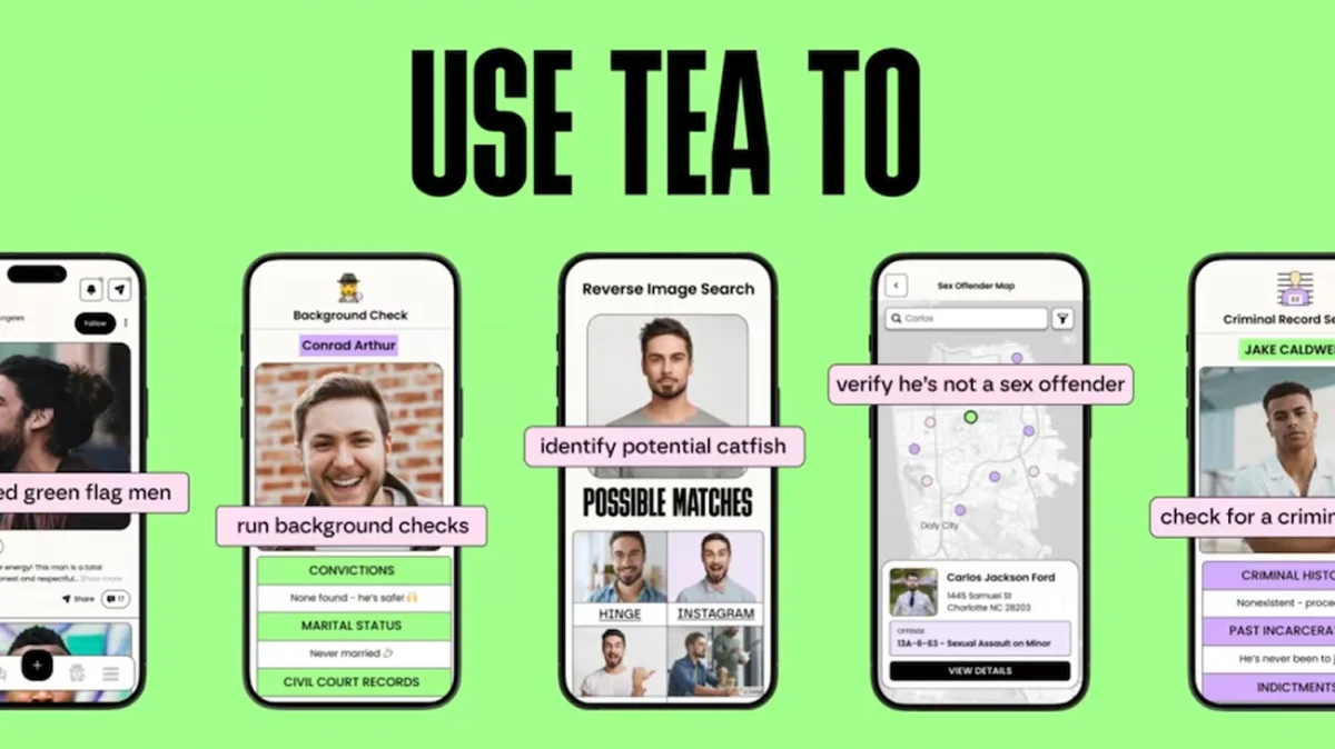 LA APP. Esta es una imagen promocional de Tea Dating, la aplicación donde mujeres calificaban a hombres. / TEA DATING