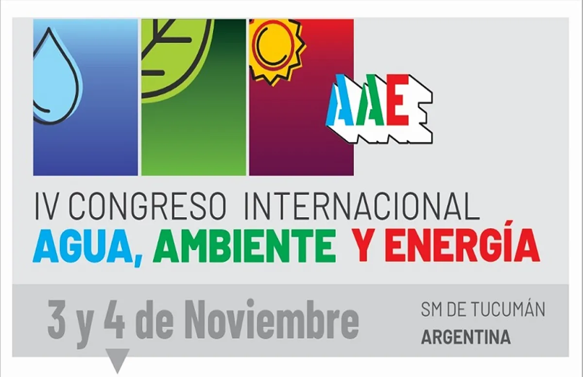 EL FLYER. El IV Congreso Internacional de Agua, Ambiente y Energía se desarrollará el 3 y 4 de noviembre en el Centro Cultural Virla. / AUGM