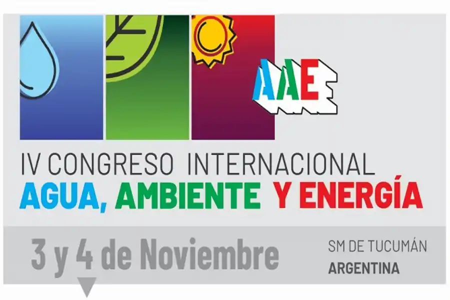 EL FLYER. El IV Congreso Internacional de Agua, Ambiente y Energía se desarrollará el 3 y 4 de noviembre en el Centro Cultural Virla. / AUGM