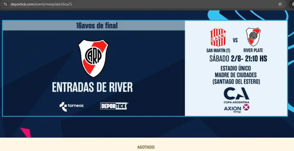 En pocas horas, los hinchas de River Plate agotaron las entradas para ver a su equipo contra San Martín de Tucumán