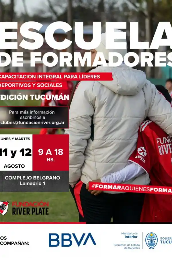 La Fundación River Plate capacitará en Tucumán a formadores del deporte