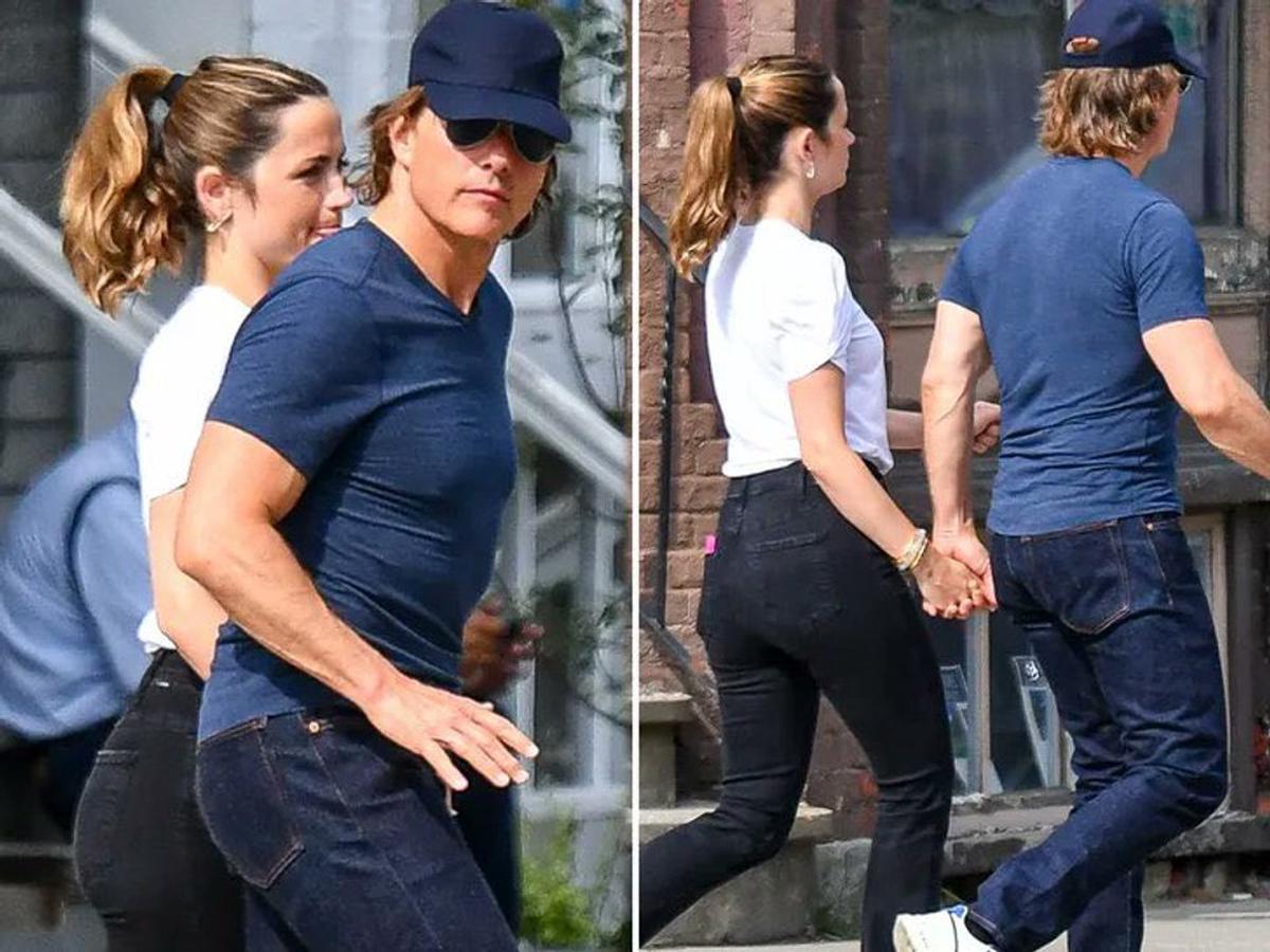 Tom Cruise y Ana de Armas de en las calles de Woodstock, Vermont.