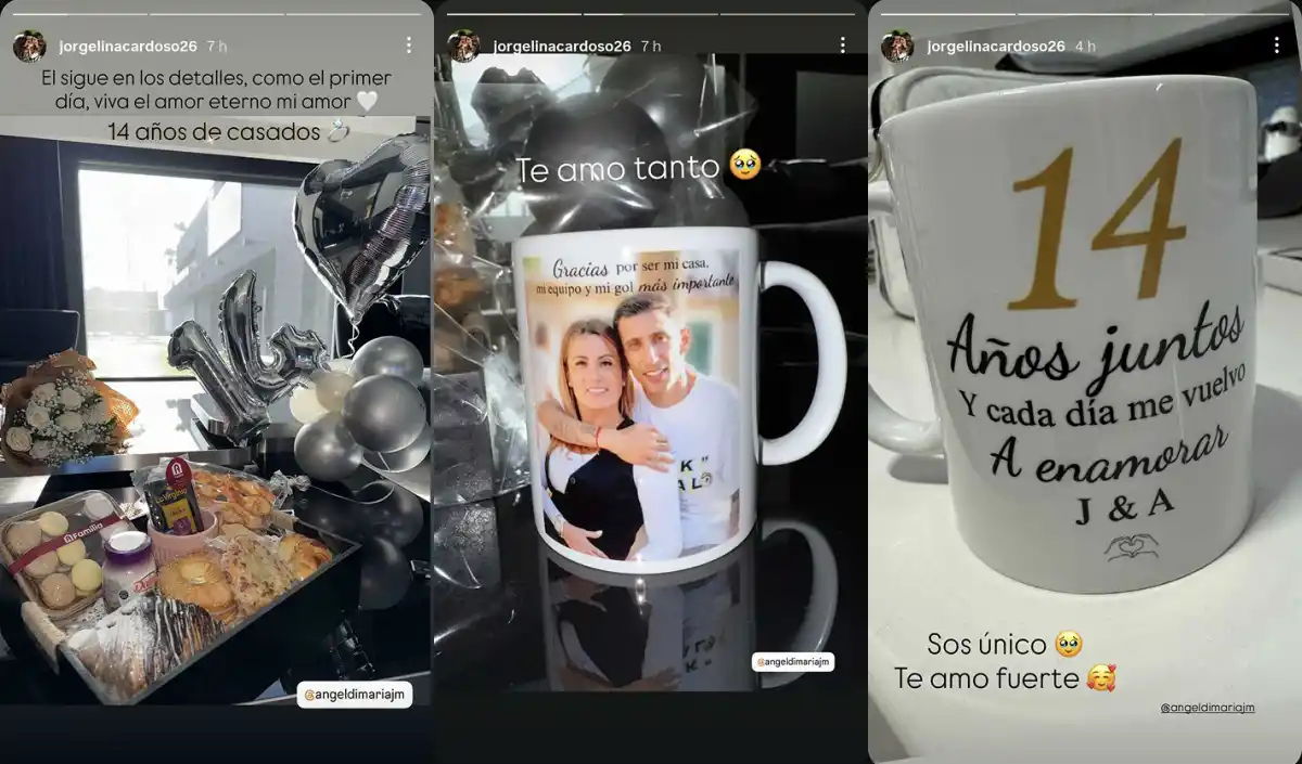 El tierno regalo de Ángel Di María a su esposa por las Bodas de Marfil