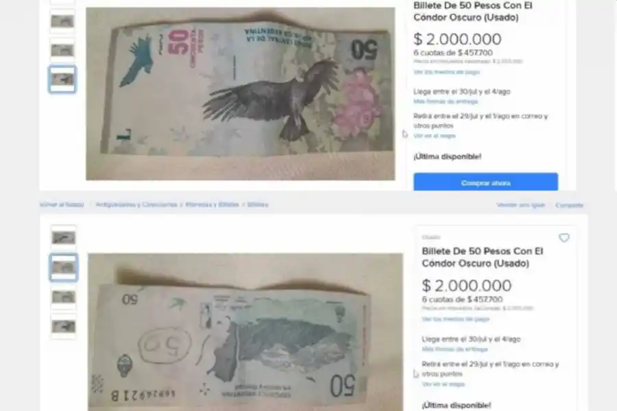 ¿Tenés uno en casa? Pagan hasta $2 millones por este billete 