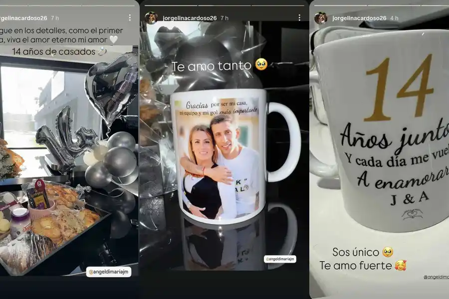 El tierno regalo de Ángel Di María a su esposa por las Bodas de Marfil