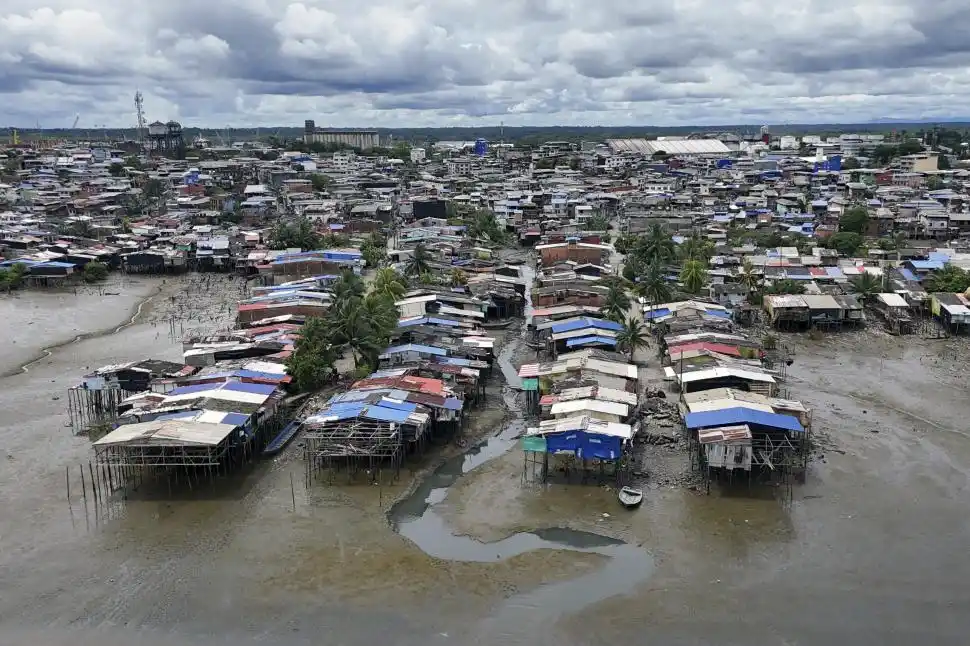 COLOMBIA. Vista aérea del barrio Puente Nayero, en Valle del Cauca.