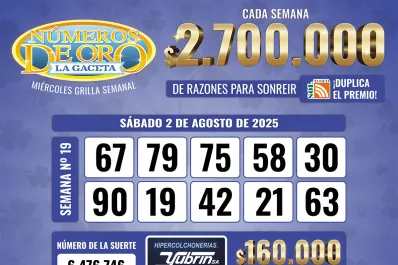 Los Números de Oro de LA GACETA del 2 de agosto de 2025