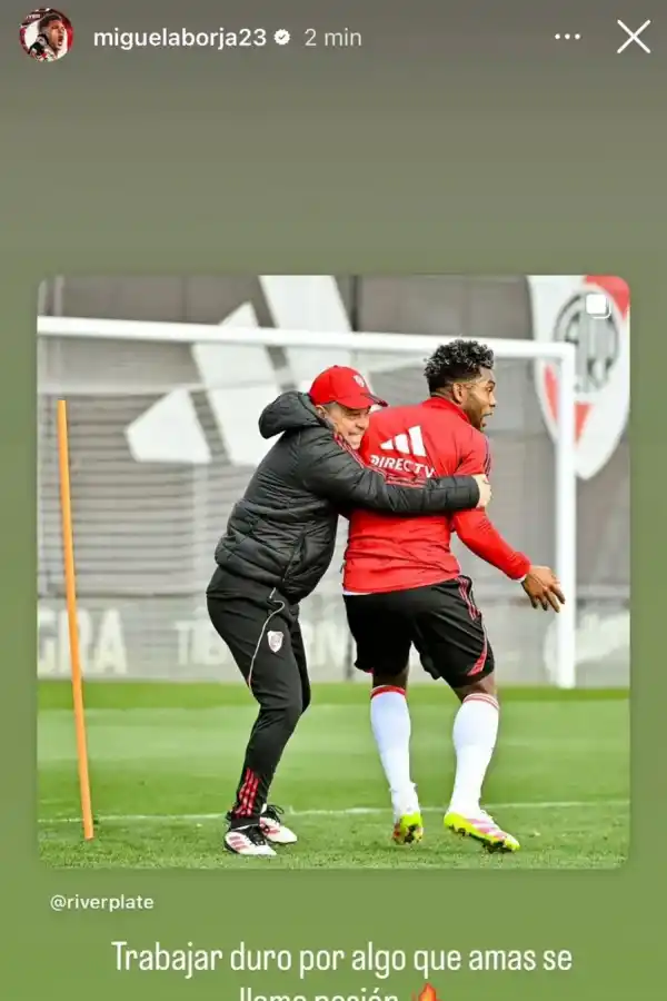 El particular mensaje de Borja en la previa al partido entre River y San Martín de Tucumán