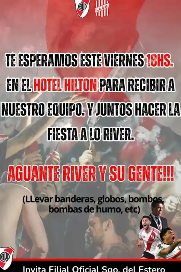 River llega a Santiago del Estero: la fiesta que organizan los hinchas para recibir al plantel