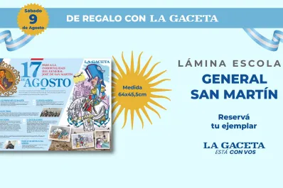 Una nueva lámina escolar para homenajear al General San Martín