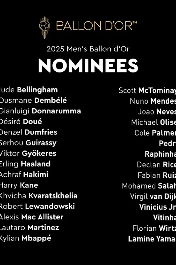 Se dieron a conocer los 30 nominados al Balón de Oro 2025: ¿qué argentinos compiten por el galardón?