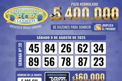 Los Números de Oro de LA GACETA del 9 de agosto de 2025
