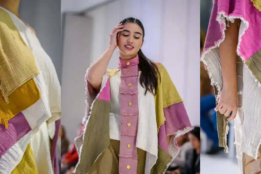 PASARELA INTERNACIONAL. La diseñadora jujeña presentó en Lima 12 conjuntos hechos a mano que reflejan la identidad andina y la moda sostenible en la pasarela Iconic Runway.