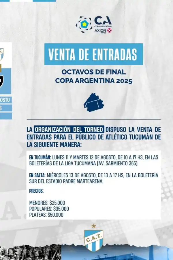 Atlético Tucumán- Newells: lo que tenes que saber sobre la venta de entradas