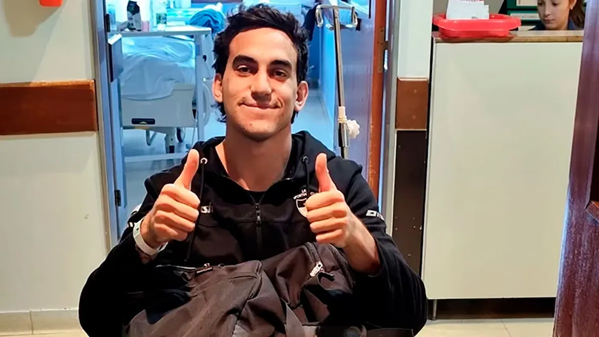 RECUPERADO. Tras estar en observación, Lucas Cedarry recibió el alta