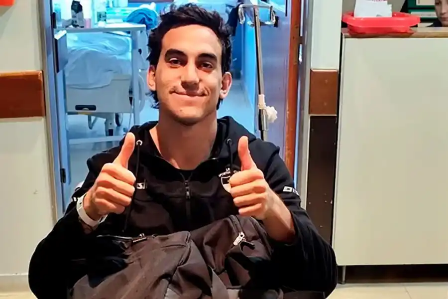 RECUPERADO. Tras estar en observación, Lucas Cedarry recibió el alta