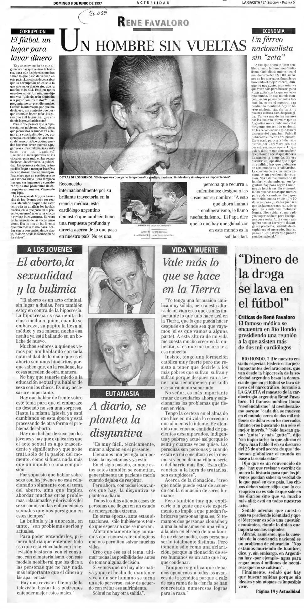 A 25 años de su fallecimiento: René Favaloro, uno de los argentinos más ilustres
