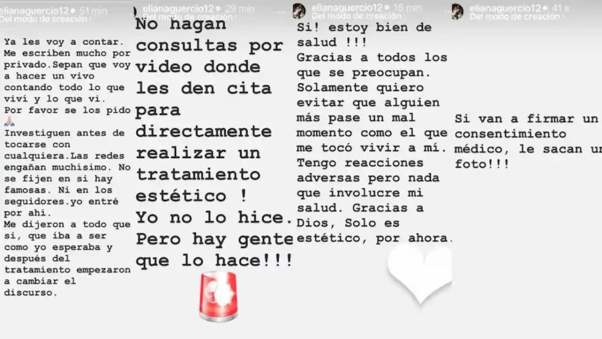 Eliana Guercio reveló su drama tras un tratamiento estético: “Se me deformó la cara”