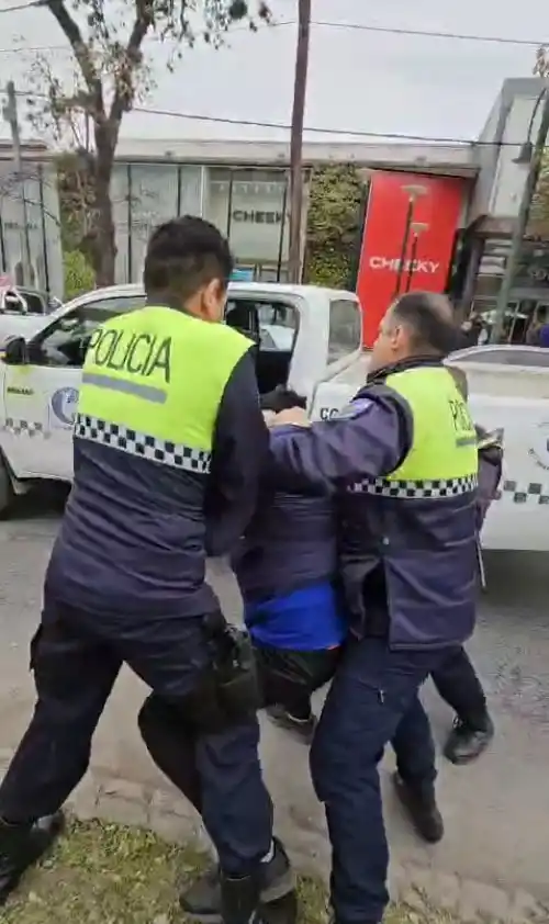 DETENCIONES. Cerca del Solar hubo forcejeos y cadetes demorados, que fueron liberados más tarde. capturas de video