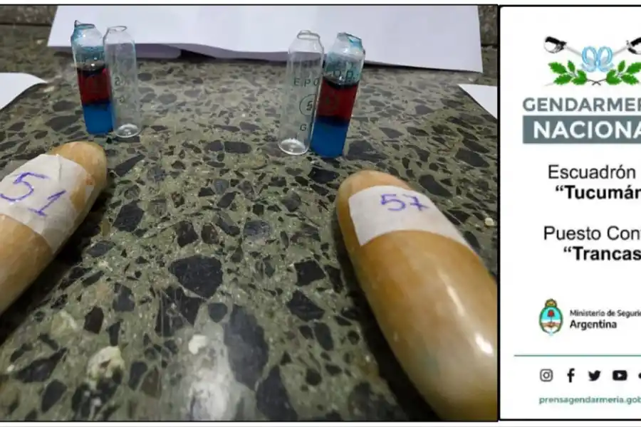 COCAÍNA. Ocho personas fueron detenidas por transportar nueve kilos del estupefaciente.