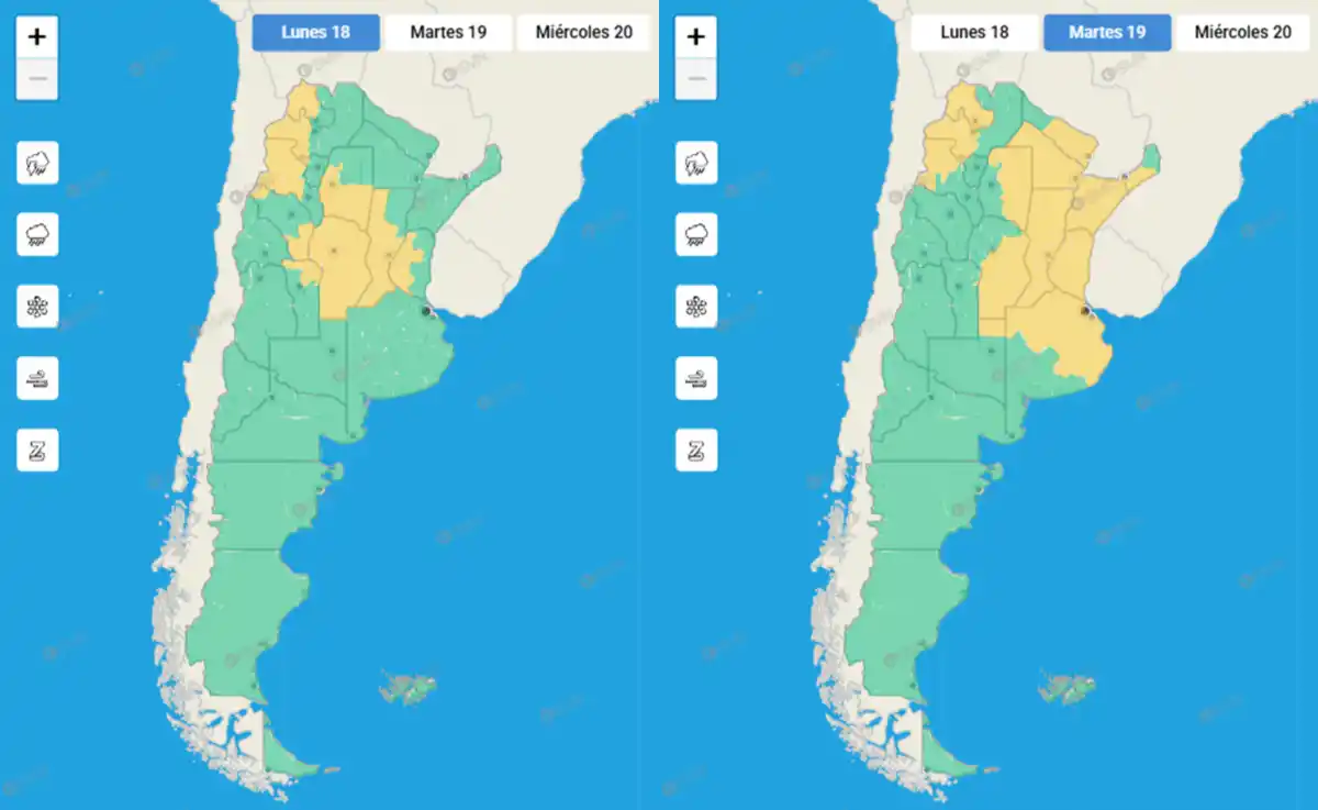 Una alerta meteorológica amarilla por tormentas anticipa una fuerte temporada de lluvias