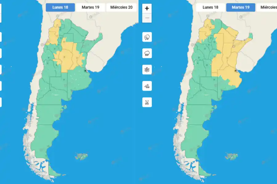 Una alerta meteorológica amarilla por tormentas anticipa una fuerte temporada de lluvias